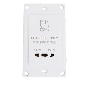 

1 Pc Shaver Socket Sturdy Professional Prime Durable 220V Power Outlet Shaver Socket for Bathroom Home Hotel Wall