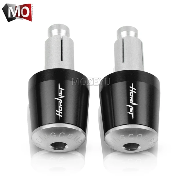 22mm Motorcycle Handlebar Grips End Handle Bar Cap End Plug For HONDA CB600F CB600 CB599 CB900F Hornet 250 600 900 CB500F CB919 Black Silver