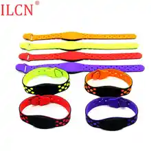 125 кГц ID метки только для чтения брелок Регулируемый силиконовый водонепроницаемый RFID браслет брелоки бирка маркер полоса контроля доступа карта 1 шт