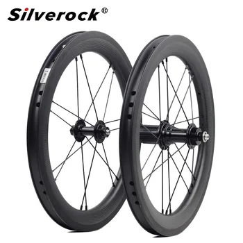 

SILVEROCK Carbon Wheel 16 1 3/8 349 U V Rim Brake 74mm 130m 38mm High Profile for GUST Zephyr Folding Bike Urban Bicycle Wheel