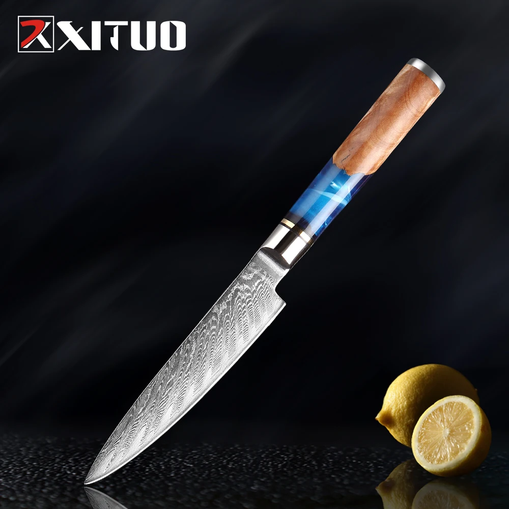Универсальный нож XITUO VG10 из дамасской стали шеф повар овощной кухонный для чистки
