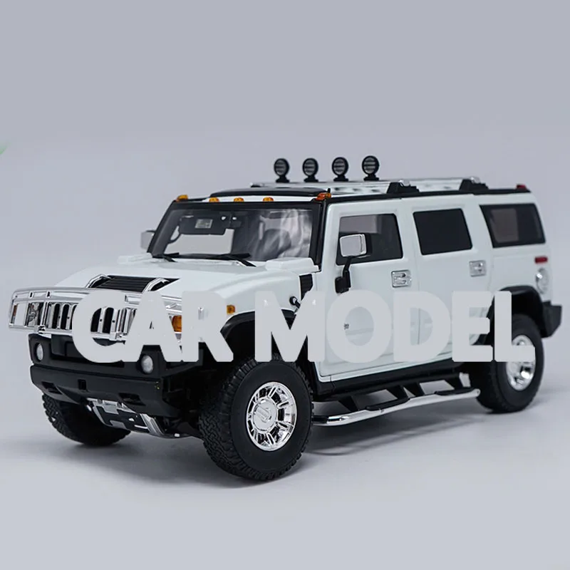 Белый 1:18 Масштаб сплава игрушечных автомобилей highway61 H2 внедорожник автомобиль Hummer модель детских игрушечных автомобилей авторизованный игрушки для детей - Цвет: Белый