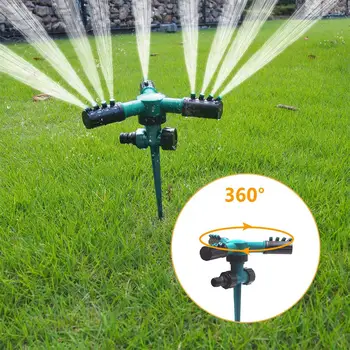 

Adjustable 3 Nozzles 360 Degrees Rotating Garden Sprinklers Water Saving Atomizing Garden Irrigation Yard Lawn Spray Head