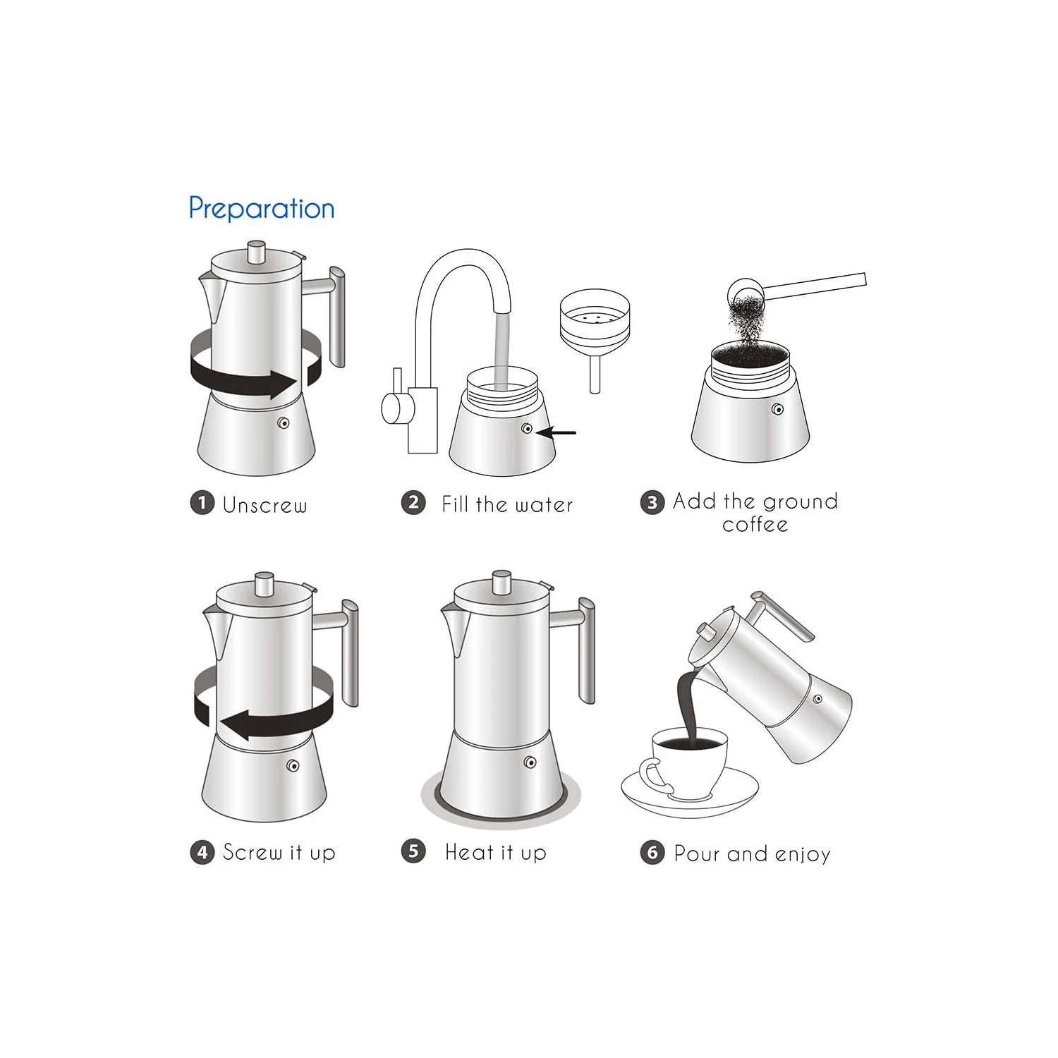 Stovetop Coffee Maker Stainless Steel Cuban Espresso Percolator