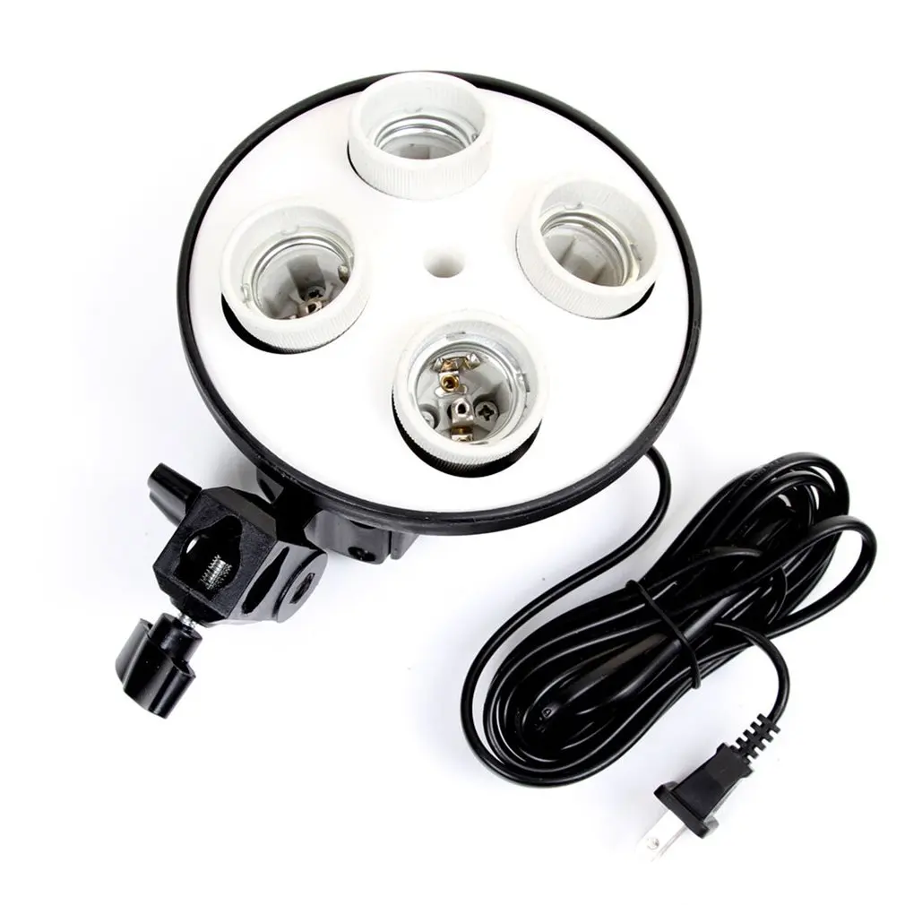 

Four E27 4 in1 Socket Photo Video Studio Lamp Light Bulb Umbrella Bracket Holder Lamp Holder Converter