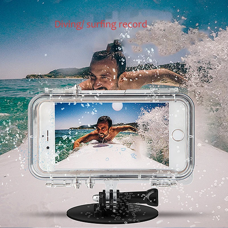 Дайвинг Водонепроницаемый чехол для телефона с Gopro Крепление Адаптер для iPhone 6 6s plus 5 противоударный чехол для телефона для gopro спортивные аксессуары