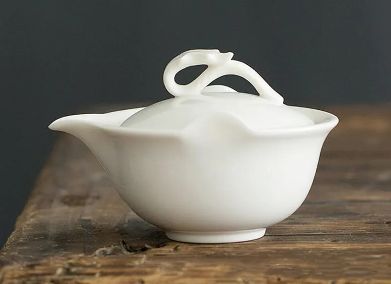 Высокое качество белый фарфор Gaiwan керамический чайник мастер чашка керамическая крышка чаша чайный набор кунг-фу чайник супница бизнес подарок