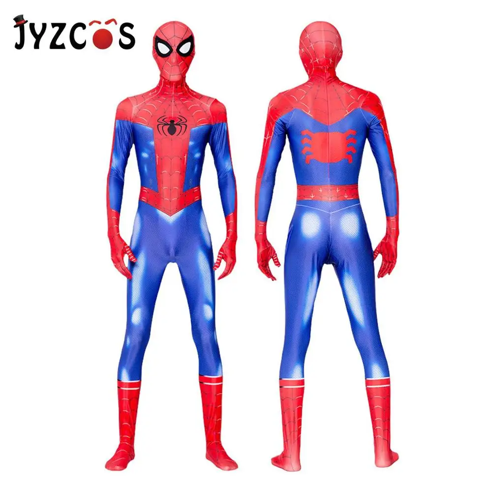 

JYZCOS Adults Spider-Man Costume 3D Printing New Era Peter Park Zentai Halloween Bodysuit Cosplay Spiderman Tights Kids Jumpsuit
