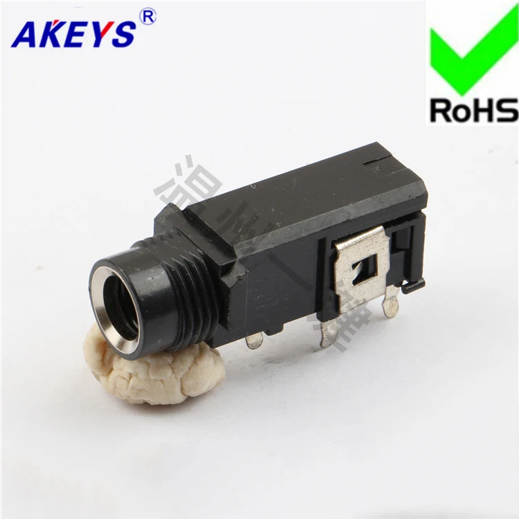 

5PCS PJ-603A Quality Gold and Silver Plating 6.35 MM socket 6030 microphone socket 3-foot stereo headphone socket