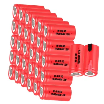 

32 pcs SC 1500mah 1.2v battery NICD rechargeable batteries for makita bosch B&D Hitachi metabo dewalt for power tools