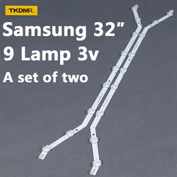 Bandes de rétro éclairage courbées, 2 pièces, pour Samsung TV 32 ", 9 led, YYC09, D3GE 320SM0, LM41 00001R, BN96 33972A 