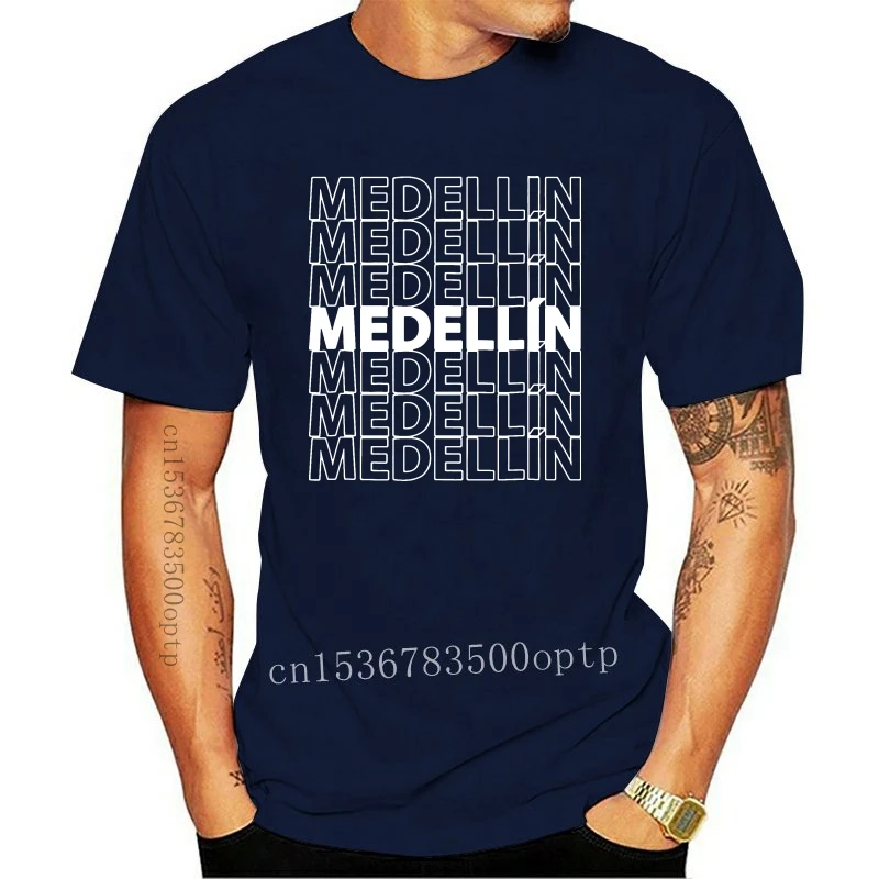 Новая футболка Medellin для людей которые любят Колумбию черный топ модные мужские