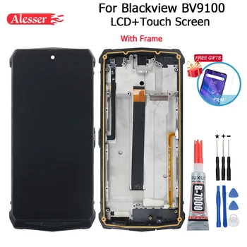 

Alesser For Blackview BV9100 LCD Display And Touch Screen With Frame 6.3'' Phone Assembly Repair Parts + Tools + Glue + Film