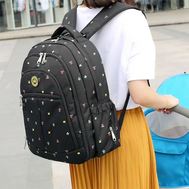

Mummy Maternity Nappy Diaper Bag Large Capacity Travel Backpack with Purse Changing Pad Stroller Straps X5XA