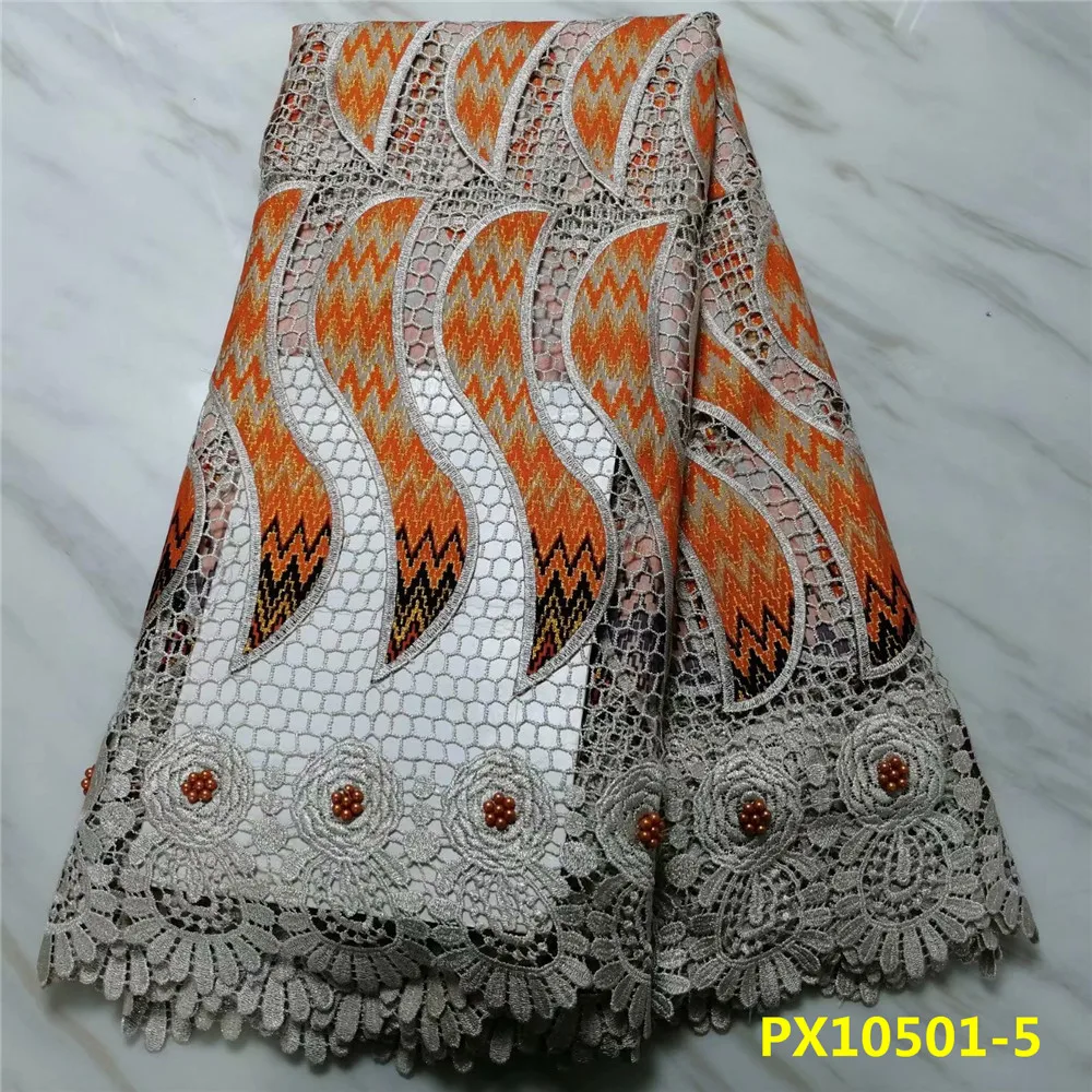 Африканский стиль оптовая продажа эластичная кружевная ткань шнур с вышивкой и