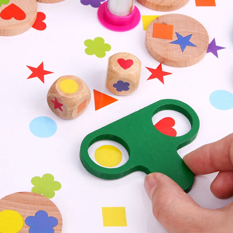 

Shape & Color Match Brain Training Montessories Picture Search Game Wooden Toys for Children 3 Years Old
