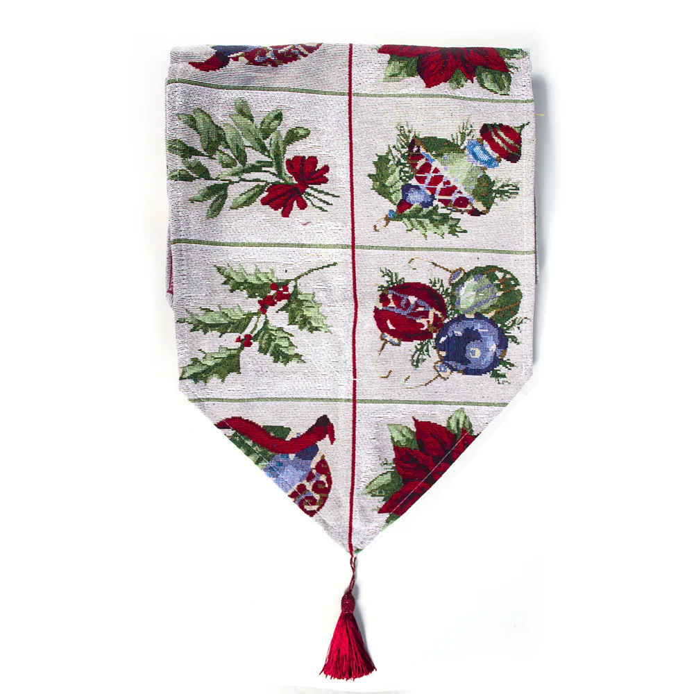  Modern Printed Holiday Dining Table Runner Christmas Table Cloth Cover For Home New Year Decoration