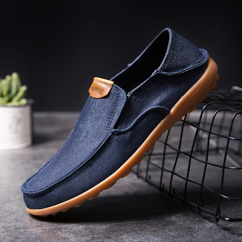 

Spring Flats Male Loafers Fashion Canvas Lazy Men Shoes Breathable Driving Shoes Men Moccasins Soft Loafers Male HC-723