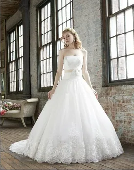 

vestido de noiva ball bridal gown drop waist bodice lace detachable ribbon sash optional lace 2018 mother of the bride dresses