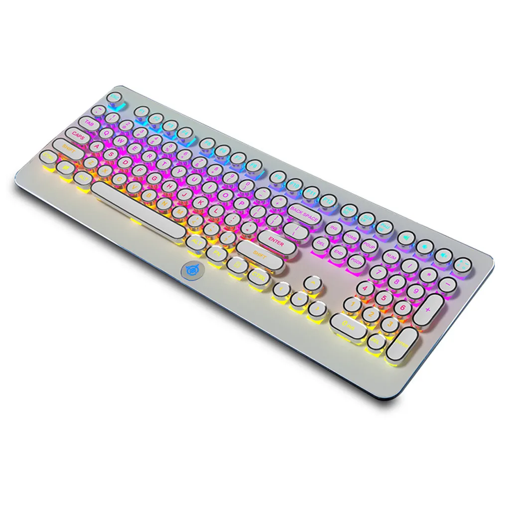 Gameing Keycap Ретро СТИМ панк механическая клавиатура 108 клавиш RGB с подсветкой Пылезащитная фиксированная клавиатура Axis полный ключ без коллизии