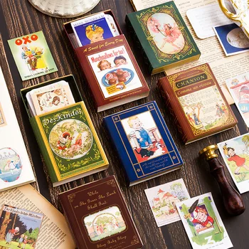 

60pcs Vintage Stickers Scrapbooking Decorative Sticker Planner Diy Diary Album Stick Label Cute Stationery