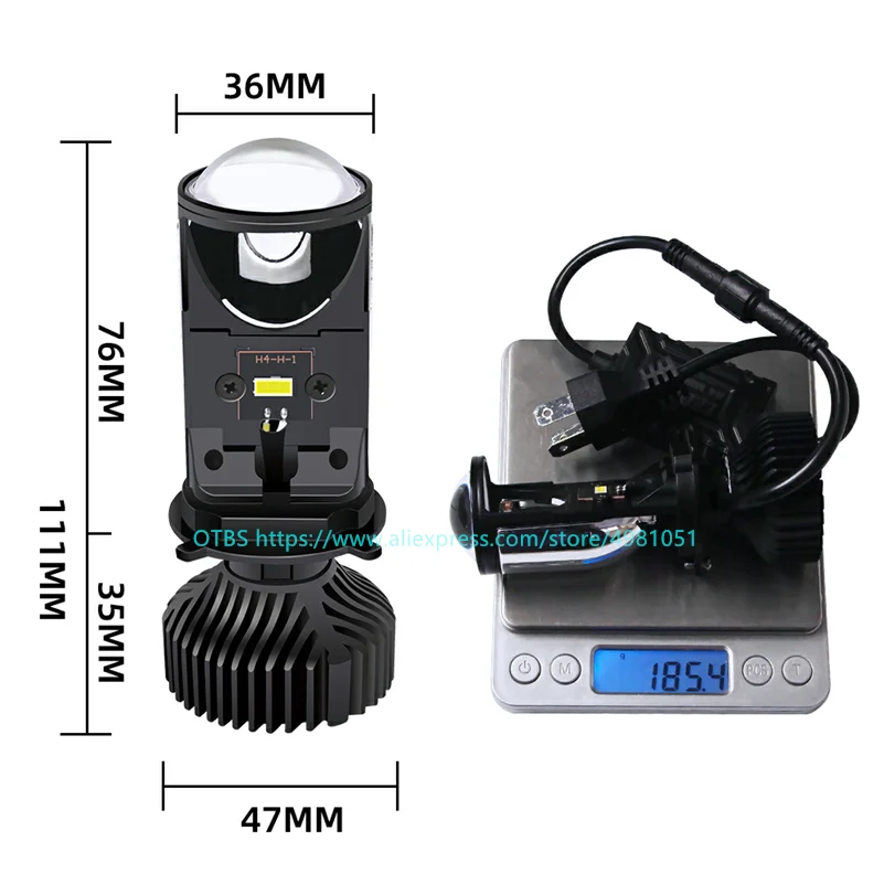 2 шт. 90 Вт 6000K H4 светодиодный мини-проектор для автомобильных фар 14000лм конверсионный комплект Hi/Lo луч светодиодный фонарь 12В 24В RHD LHD