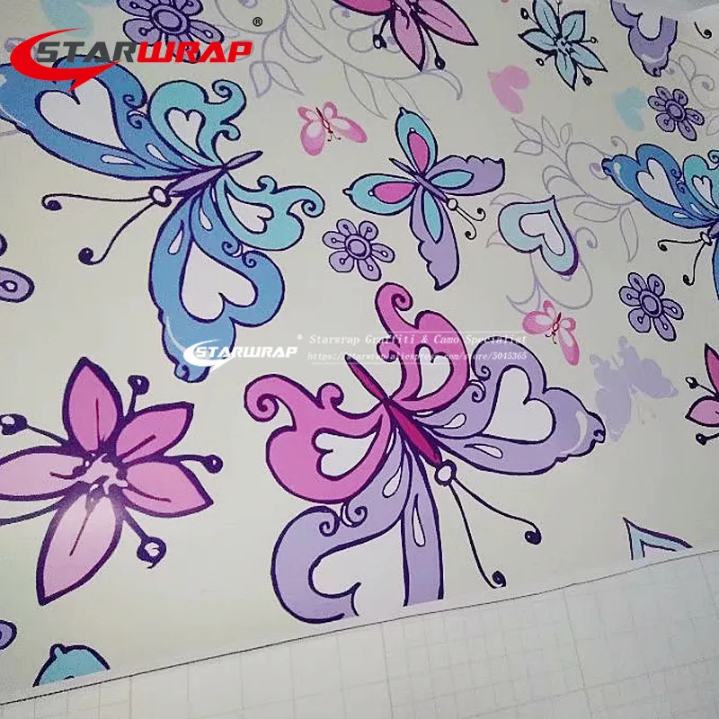 Звезда обертывание бабочка Винил стикер на машине DIY Граффити стикер бомба обертывание автомобиля стикер s аксессуары для мотоциклов полный автомобиль наклейки