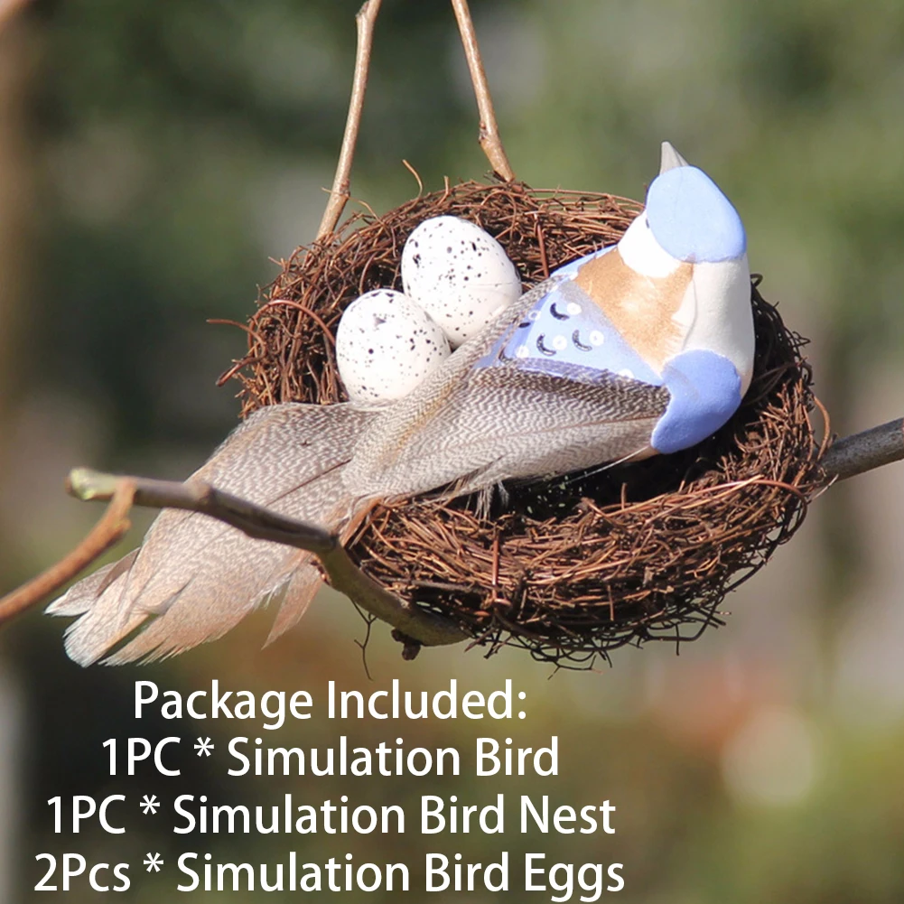 Window Display Table Decor Handmade Big Round Easter Simulation Craft Rattan Garden Props Vintage Bird Nest Set Home