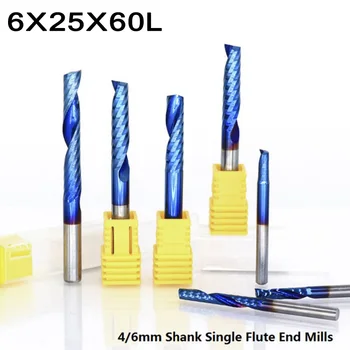 

Nylon End mill PVC Cutting Tools 4/6mm Shank Nano blue coating Router Bit