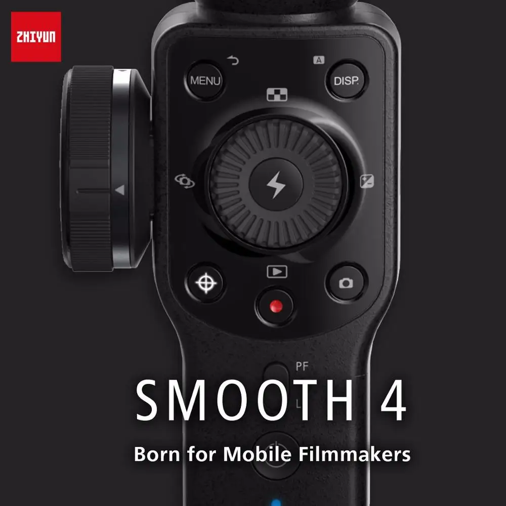  Zhiyun Smooth 4 3-Axis Handheld Gimbal Stabilizer w/Focus Pull & Zoom for iPhone Xs Max Xr X 8 Plus