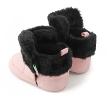 0-24 месяца) зимние детские ботинки пушистая теплая детская обувь Ручная работа высокого качества мягкая хлопковая подошва на шнуровке Обувь для малышей