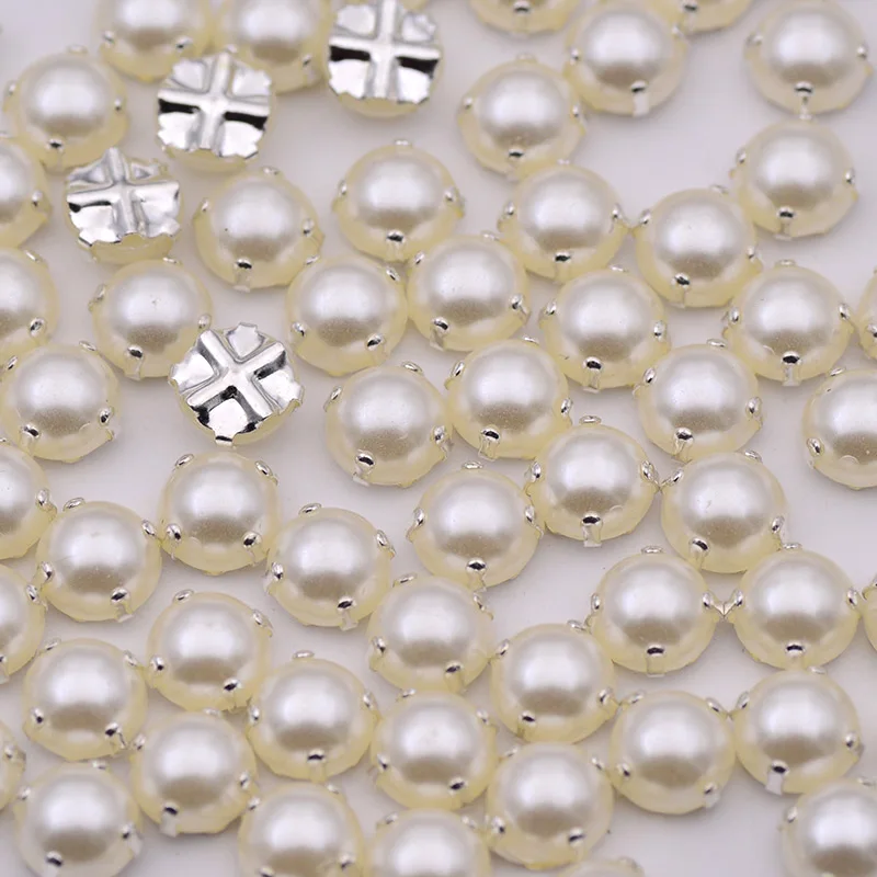JUNAO-100pcs-6-7-8-mm-Sewing-White-Pearl-Beads-Rhinestones-Sew-On-Half-Round-Pearl (1)