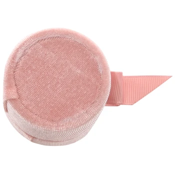 

Pink Velvet Round Bowknot Jewelry Box for Wedding Engagement Jewelry Packaging Display Ring Small