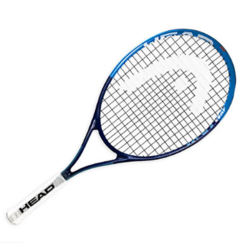 Теннисная ракетка для головы, технический тип, овальная ракетка из алюминиевого сплава, размер лица 102 квадратных дюймов с ручкой амортизатора - Цвет: Dark blue