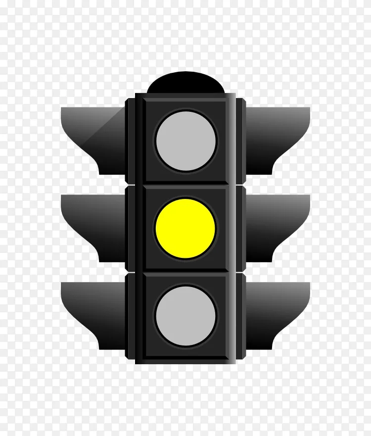 公路代码交通灯黄色剪贴画-黄灯