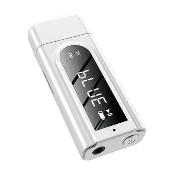 

FM Transmitter USB Bluetooth 5.0 Receiver Display 3.5mm Mp3 Player Card Reader