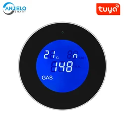 Anjielosmart – capteur intelligent de fuite de gaz Combustible, wi fi/GPRS LCD, Tuya, système de sécurité de la cuisine, surveillance de la température 