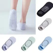 Хлопковые женские носки для йоги, фитнеса, Нескользящие Дышащие носки для танцев с открытым подъемом