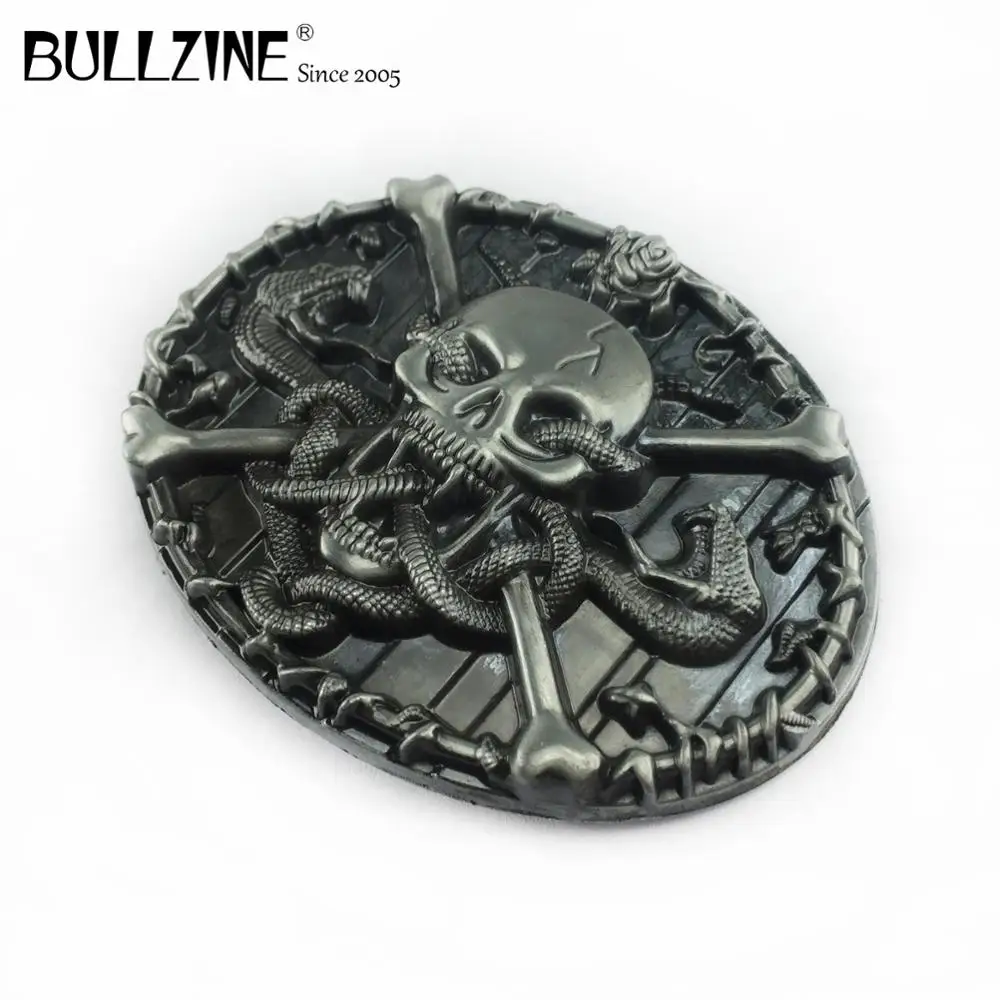 Оптовая продажа пряжка Bullzine для ремня в виде черепа со змеиным ремнем