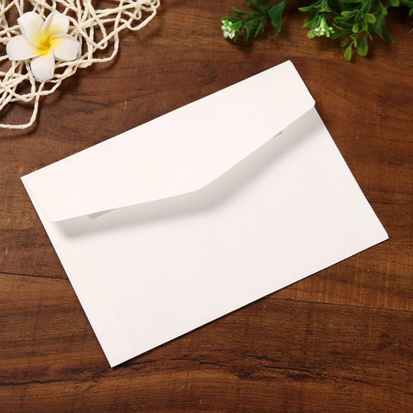 20PCS Kraft Blank Mini Paper Envelope Kraft White Black Paper