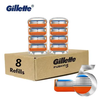 

Gillette Shaving Blades Gillette Fusion 5 Replaceable Cassettes 8 Pcs Removable Fusion5 Men Razor Blade with Precision Trimmer