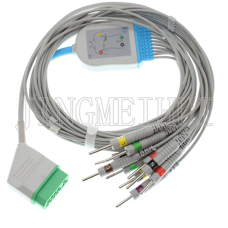 Compatível com Nihon Kohden BSM 230123535100Supply K901Artigo BJ 900P 10 Chumbo cabo ECG ECG