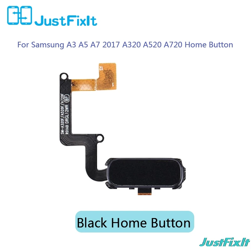 Black Гибкий кабель с сенсором отпечатков пальцев для samsung Galaxy A3 A5 A7 A320 A520 A720 A320F A520F A720F Touch ID - Цвет: Black