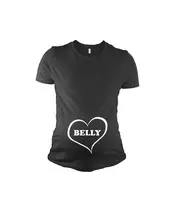 The Belly Women's Maternity Round Neck Fine Jersey Tee
