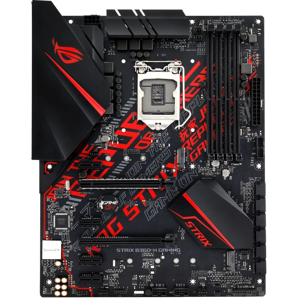 Материнская плата Asus ROG STRIX B360-H GAMING Soc-1151v2 Intel B360 4xDDR4 ATX AC`97 8ch(7.1) GbLAN