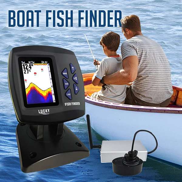 

FF918-CWLS Lucky Boat Fish Finder Color Display wireless operating range 300 m Depth Range 100 M