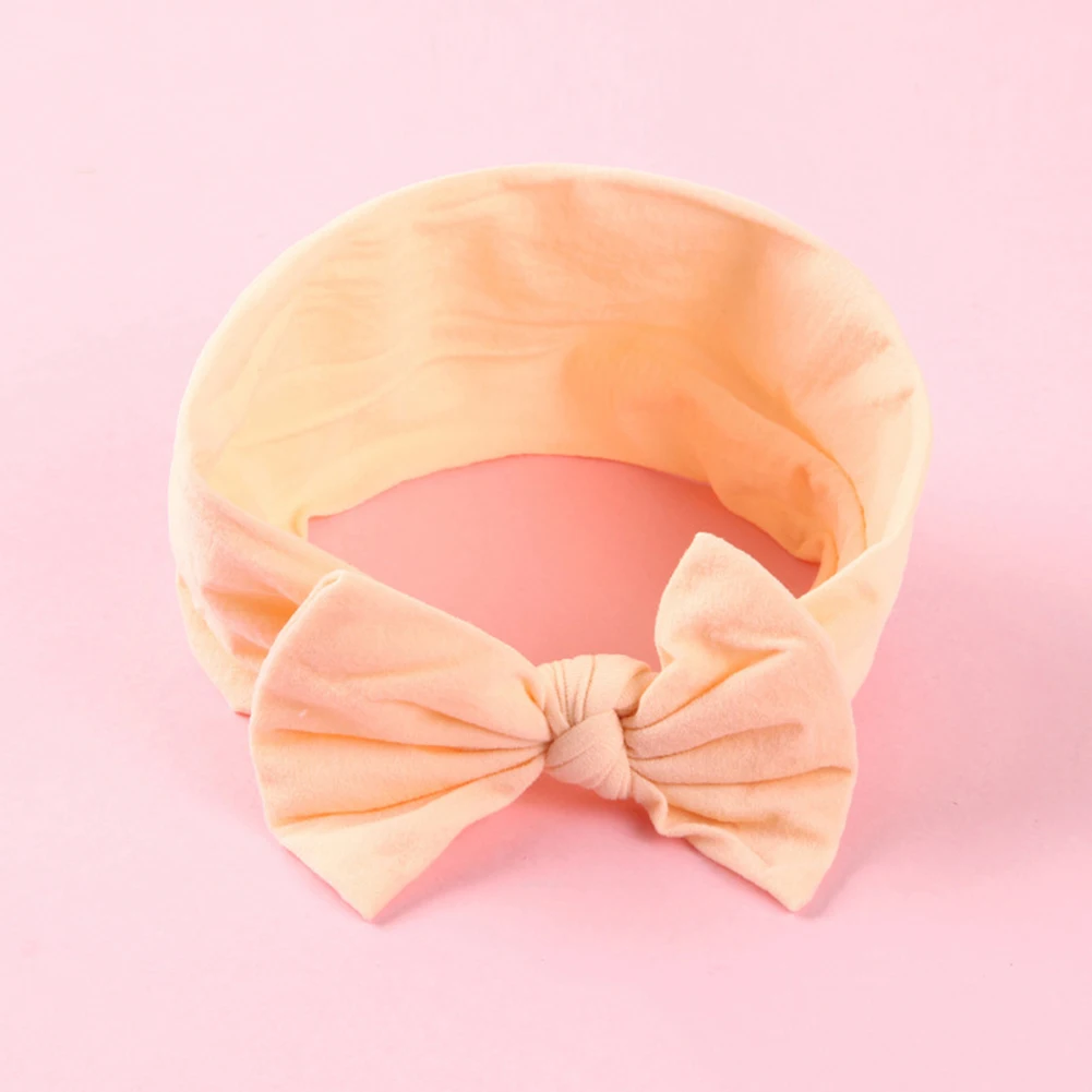 Headband 8Pcs/Set Cute Baby Girl Solid Color Bowknot Wide HairbandHeadwear Kids Turbans AccessoireGift New