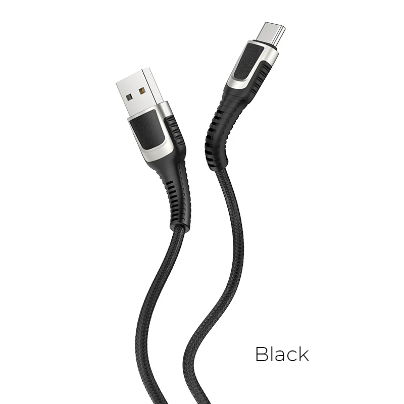 Черный НОСО Тип usb C кабель для USB C мобильного телефона кабель быстрой зарядки Тип C кабель для samsung Galaxy S10 S9 S8 Xiaomi mi9 huawei P30 - Цвет: Черный