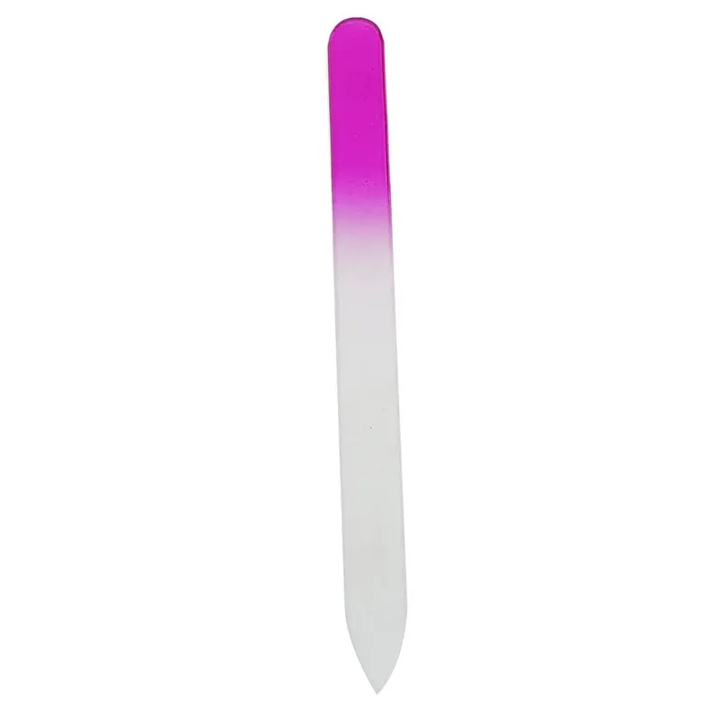5 Pack Of Mixed Color Crystal Glass Nail File Files 5.5" For Nail Art