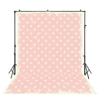 

HUAYI pink screen with white staes photo shoot background birthday banner photography backdrops studio props photo booth D-8772